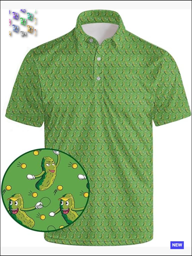 Funny Golf Polo Shirt Moisture Wicking Performance Short Sleeve Men's Active Top